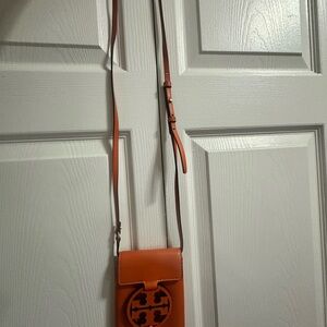 Tory Burch Small Leather Crossbody in Burnt Orange